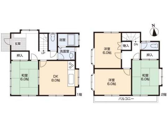 Floor plan. 24,800,000 yen, 4DK, Land area 97.97 sq m , Building area 77.76 sq m floor plan