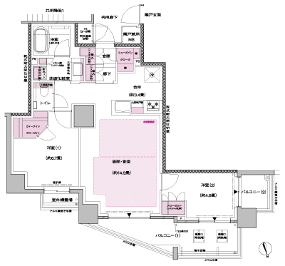 Floor: 2LDK + WIC + SIC, the occupied area: 64.81 sq m, Price: TBD
