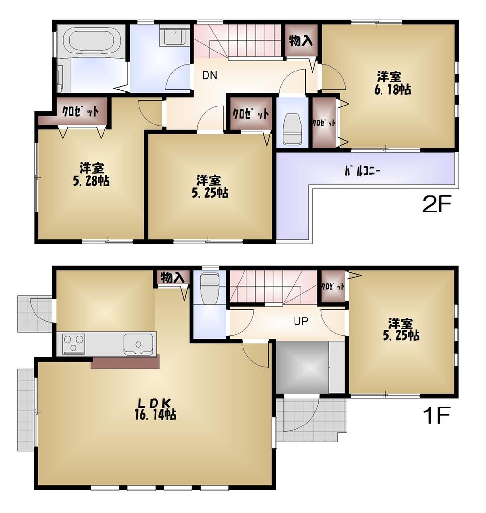 Floor plan. 40,800,000 yen, 4LDK, Land area 110.9 sq m , Building area 87.66 sq m