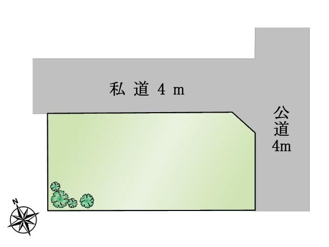 Compartment figure. Land price 22 million yen, Land area 114.7 sq m Tachikawa Sunagawa-cho, 8-chome compartment view