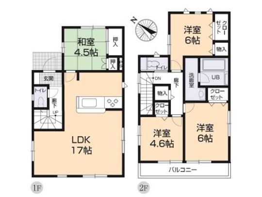 Floor plan. 30,800,000 yen, 4LDK, Land area 100.11 sq m , Building area 87.48 sq m floor plan