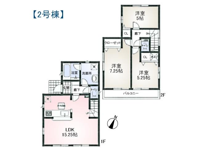 Floor plan. 36,800,000 yen, 3LDK, Land area 95.77 sq m , Building area 76.14 sq m