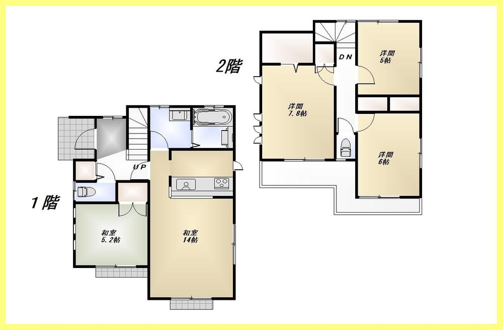 Floor plan. 49,800,000 yen, 4LDK, Land area 117.58 sq m , Building area 91.91 sq m