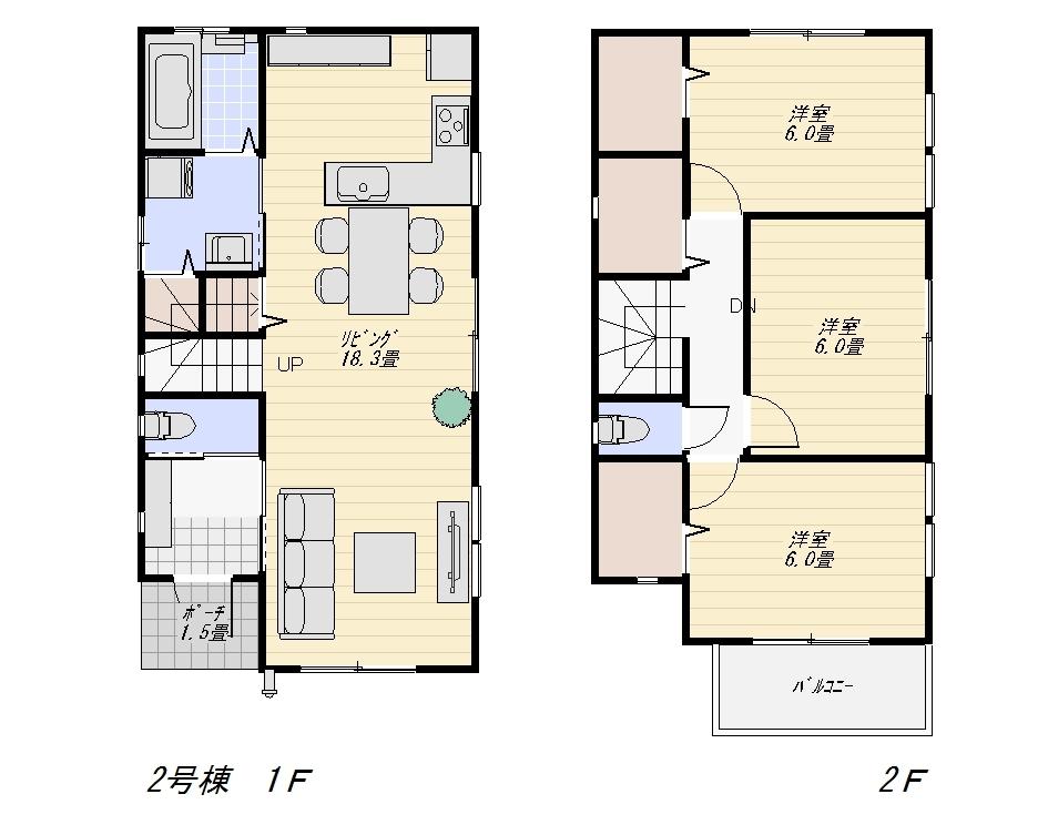 Building plan example (floor plan). Building plan example (No. 2 locations) Building Price      14 million yen, Building area 90.90 sq m