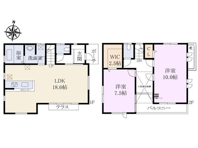 Floor plan. 29,800,000 yen, 2LDK, Land area 112.25 sq m , Building area 87.71 sq m Tachikawa Ichibancho 2-chome, floor plan It can be changed to 3LDK