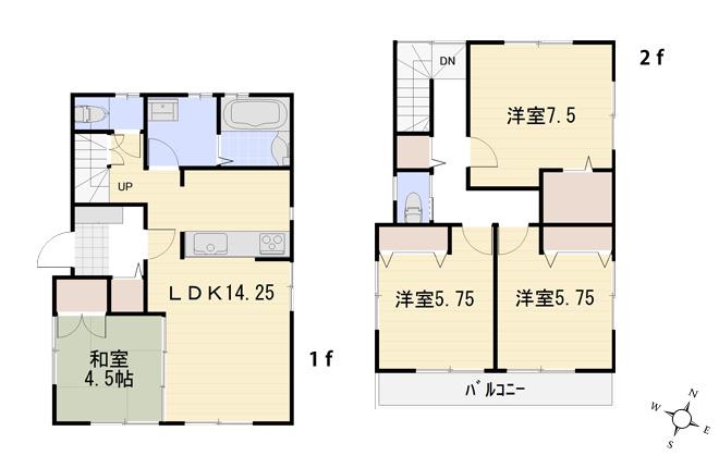 Compartment figure. Land price 27,200,000 yen, Land area 124.23 sq m
