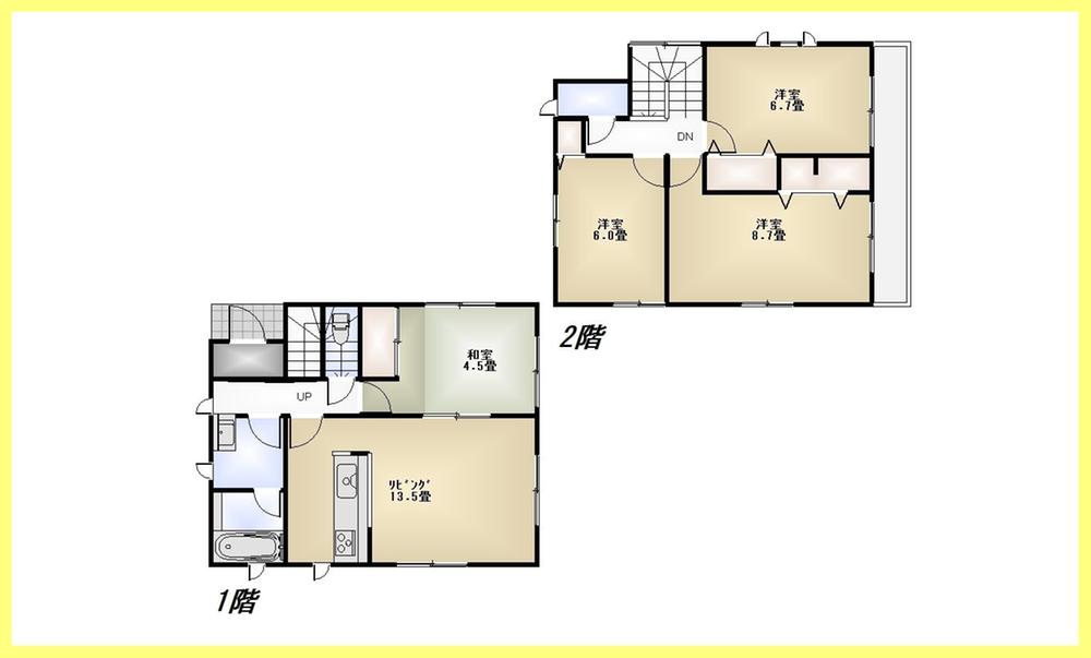 Floor plan. 32,800,000 yen, 4LDK, Land area 100.07 sq m , Building area 92.33 sq m