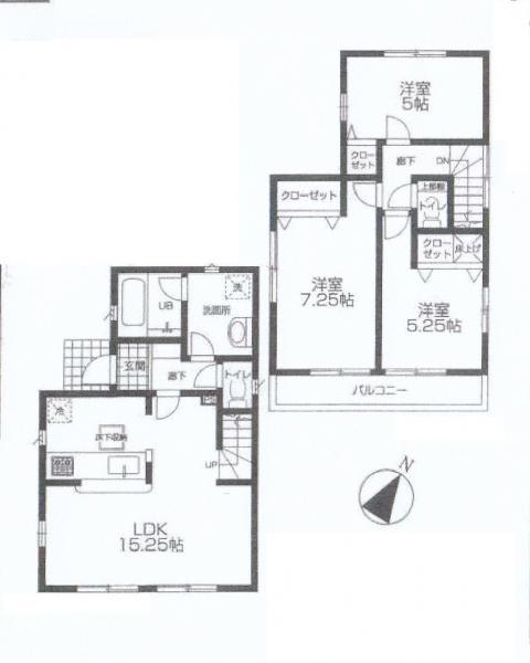 Floor plan. 36,800,000 yen, 3LDK, Land area 95.77 sq m , Building area 76.14 sq m