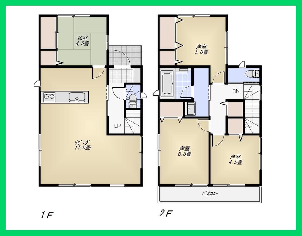 Floor plan. 33,800,000 yen, 4LDK, Land area 100.09 sq m , Building area 87.48 sq m