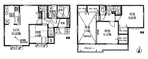 Floor plan. 49,800,000 yen, 4LDK, Land area 120.52 sq m , Building area 95.18 sq m floor plan