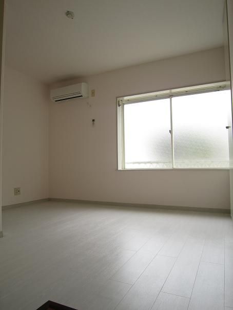 Living and room. The room of a clean flooring in white