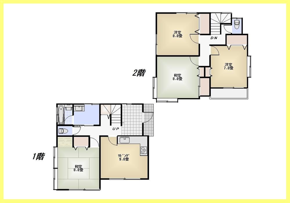 Floor plan. 24,800,000 yen, 4LDK, Land area 100 sq m , Building area 100.44 sq m
