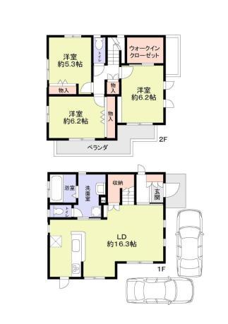 Floor plan. 44,900,000 yen, 3LDK, Land area 118.01 sq m , Building area 94.34 sq m