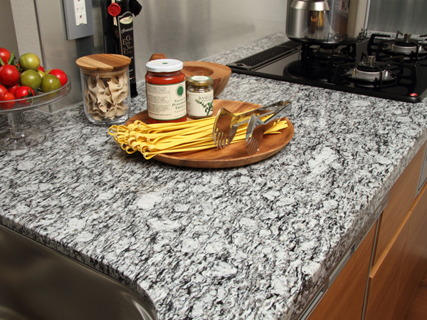 Kitchen. Counter tops of natural stone