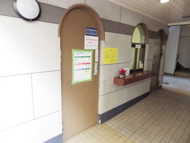 Entrance. Building manager office