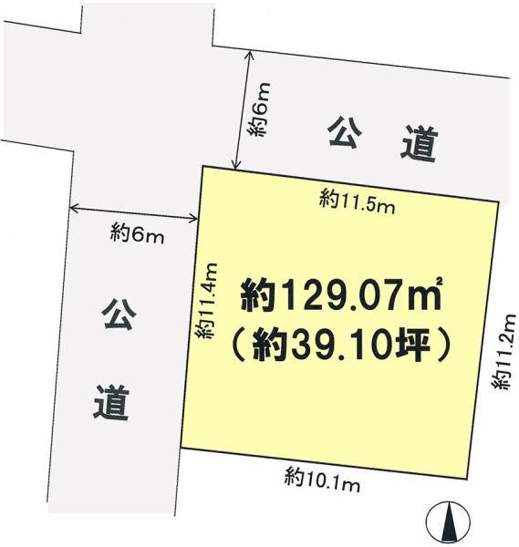 Compartment figure. Land price 127 million yen, Land area 129.07 sq m