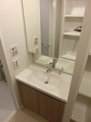 Washroom. Convenient independent wash basin in the morning of the dressing
