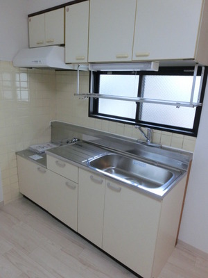 Kitchen. Two-burner gas stove installation Allowed