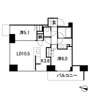 Floor: 2LD ・ K + N (storeroom), the occupied area: 55.88 sq m, Price: 50,800,000 yen, now on sale