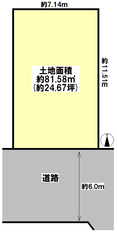 Compartment figure. Land price 64,990,000 yen, Land area 81.58 sq m