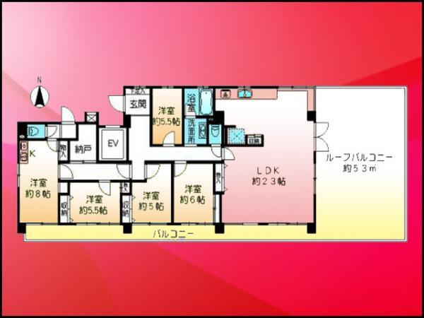 Floor plan. 5LDK+S, Price 39,800,000 yen, Footprint 128.56 sq m