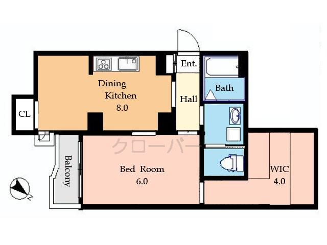 Floor plan. 1DK+S, Price 14.8 million yen, Occupied area 45.48 sq m , Balcony area 2.84 sq m