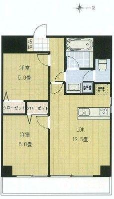 Floor plan. 2LDK, Price 25,800,000 yen, Occupied area 51.03 sq m , Balcony area 5.22 sq m of Mato