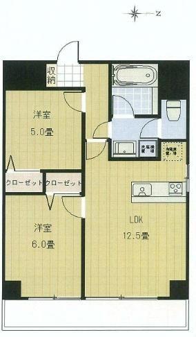 Floor plan. 2LDK, Price 25,800,000 yen, Occupied area 51.03 sq m , Balcony area 5.22 sq m