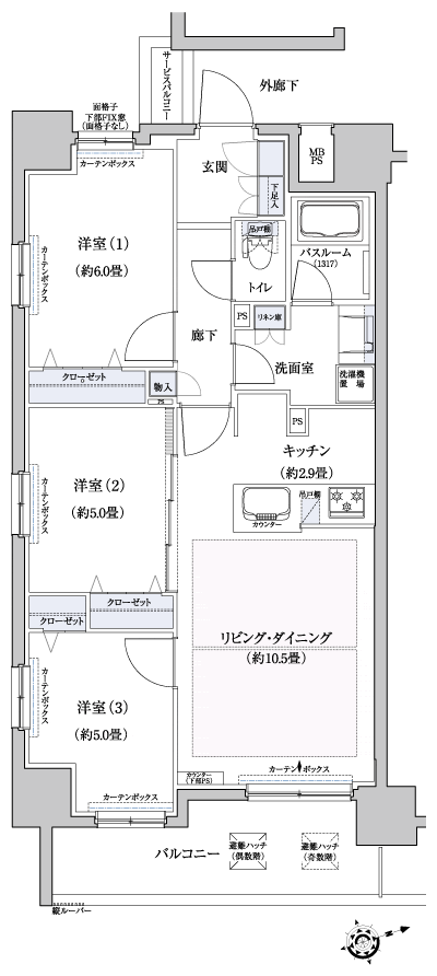 Floor: 3LDK, occupied area: 65.52 sq m, Price: 39,425,000 yen ・ 44,353,000 yen, now on sale