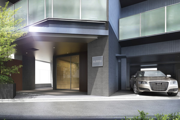 Buildings and facilities. Tone full of grace shine in the city of landscape. Harmony of the Asakusa Kokusai Street also say the gateway of Asakusa, Taking advantage of the texture of white tile and border tile, It was elegantly summarizes the appearance. (Entrance Rendering CG)