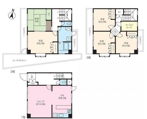 Floor plan. 5LDK + S (storeroom), Price 67,800,000 yen, Footprint 136.68 sq m , Balcony area 13.1 sq m