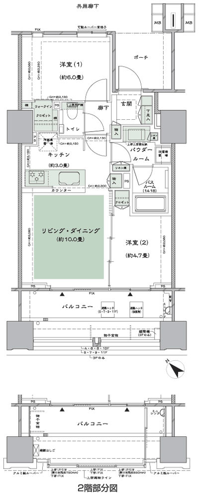 Floor: 2LD ・ K + WIC (walk-in closet), the occupied area: 54.48 sq m, Price: TBD