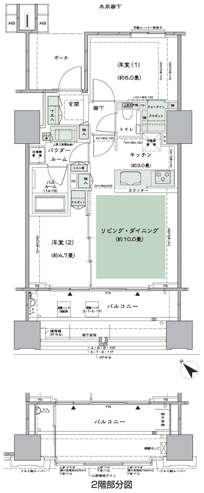 Floor: 2LD ・ K + WIC (walk-in closet), the occupied area: 54.48 sq m, Price: TBD