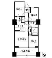 Floor: 3LD ・ K + WIC (walk-in closet), the occupied area: 64.48 sq m, Price: TBD