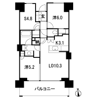 Floor: 2LD ・ K+S [Service room (closet)] + N (storeroom) + 2WIC (walk-in closet), the occupied area: 64.91 sq m, Price: TBD