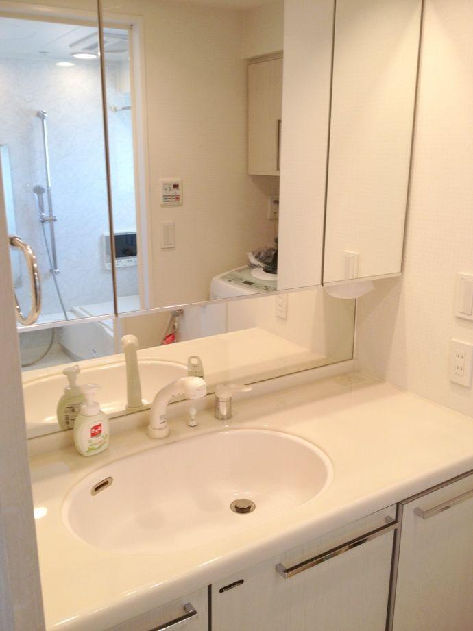 Wash basin, toilet. Wash basin