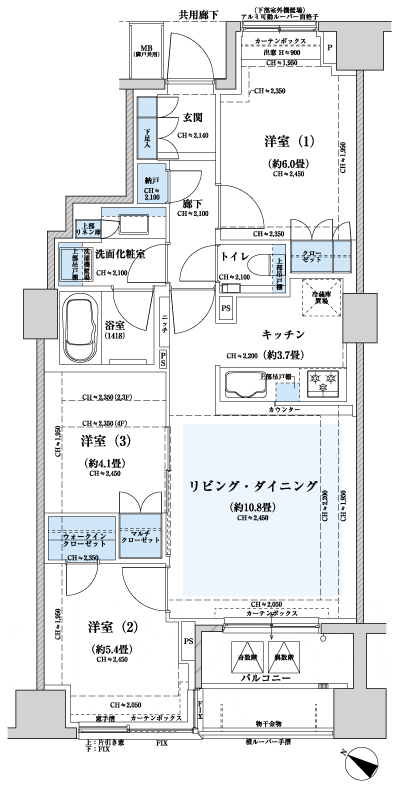 Floor: 3LDK + WIC + MC + N, the occupied area: 66.52 sq m, Price: TBD