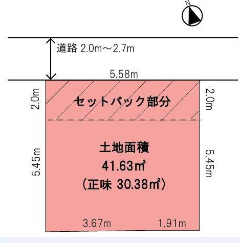 Compartment figure. Land price 8.9 million yen, Land area 30.38 sq m