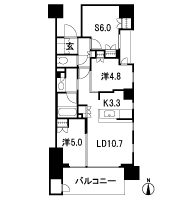 Floor: 2LD ・ K + S (service room (closet)), the occupied area: 66.08 sq m, Price: TBD