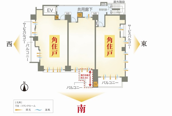 3 ~ 12-floor plan conceptual diagram (dwelling unit plan depends on the rank)  ※ Convenience of on construction ・ It may be slightly changed by such improvements. Please note.