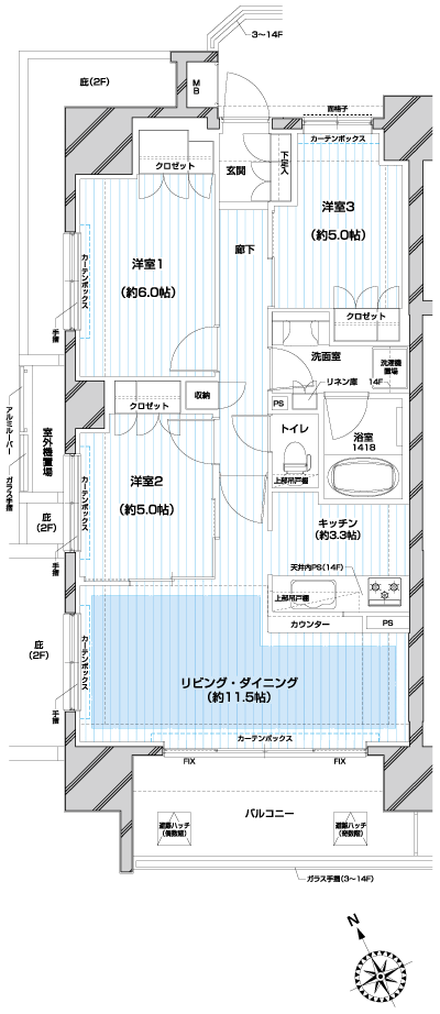 Floor: 3LDK, occupied area: 70.26 sq m, Price: 41,980,000 yen, now on sale
