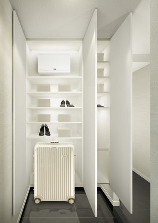 Interior.  [Shoes closet] Set up a shoe closet that can be accommodated, such as suitcase at the entrance (B type shoes-in closet). Clear some storage capacity is also an important element of the quality of life.