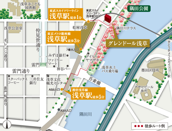 Surrounding environment. 4 routes accessible station near the location. Multi-access to the TOKYO borderless.  ※ Local guide map