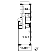 Floor: 1LDK, occupied area: 44.26 sq m, Price: 35,980,000 yen, now on sale
