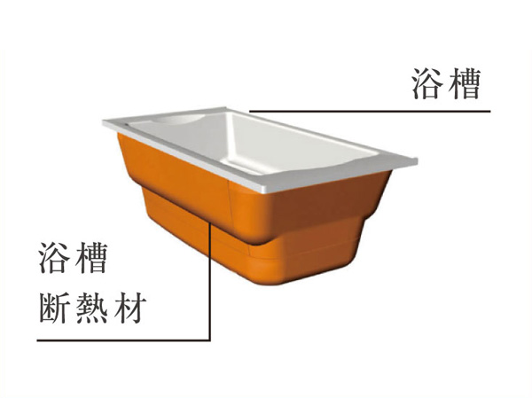 Bathing-wash room.  [Warm bath] Tub, Hardly cold hot water over time, It has adopted a high thermal effect thermal insulation structure. (Conceptual diagram)
