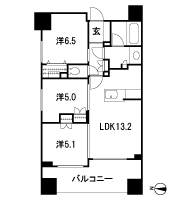 Floor: 3LDK, occupied area: 64.68 sq m