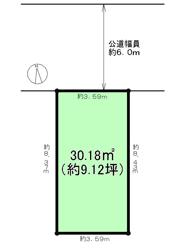 Compartment figure. Land price 21,800,000 yen, Land area 30.18 sq m