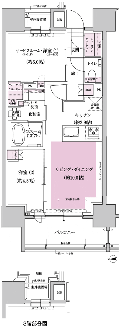 Floor: 1LDK + S + WIC + SIC (3 ~ 11F) / 2LDK+WIC+SIC(12 ~ 14F), the occupied area: 54.27 sq m, Price: 37,949,000 yen ~ 40,520,000 yen, now on sale