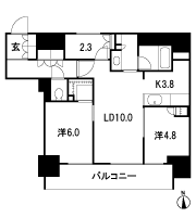 Floor: 2LDK + DEN + WIC, the occupied area: 67.09 sq m, Price: 43,302,000 yen, now on sale