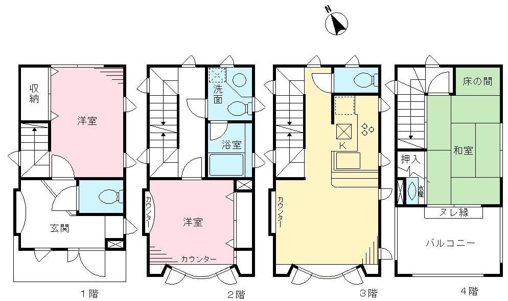Floor plan. 22,800,000 yen, 3DK, Land area 26.43 sq m , Building area 78.63 sq m